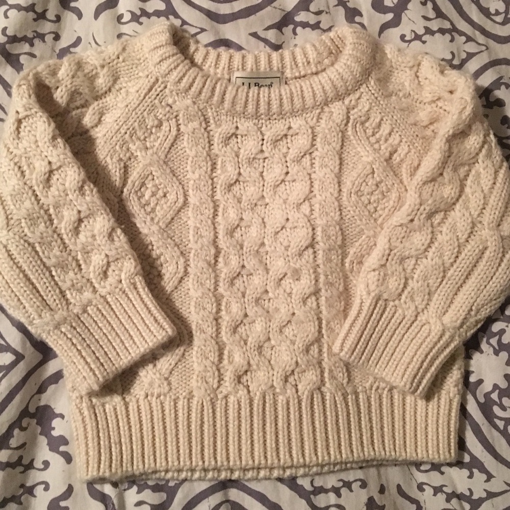 L.L Bean 6-12 MONTHS Irish Cable Knit Sweater